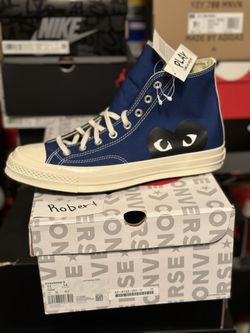NEW 2021 CONVERSE CHUCK 70 HIGH “Comme Des Garcons Play Blue” Sz9