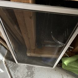 Two Glass Windows And Screens 
