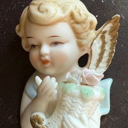 Vintage Angel Bust In Porcelain Bisque