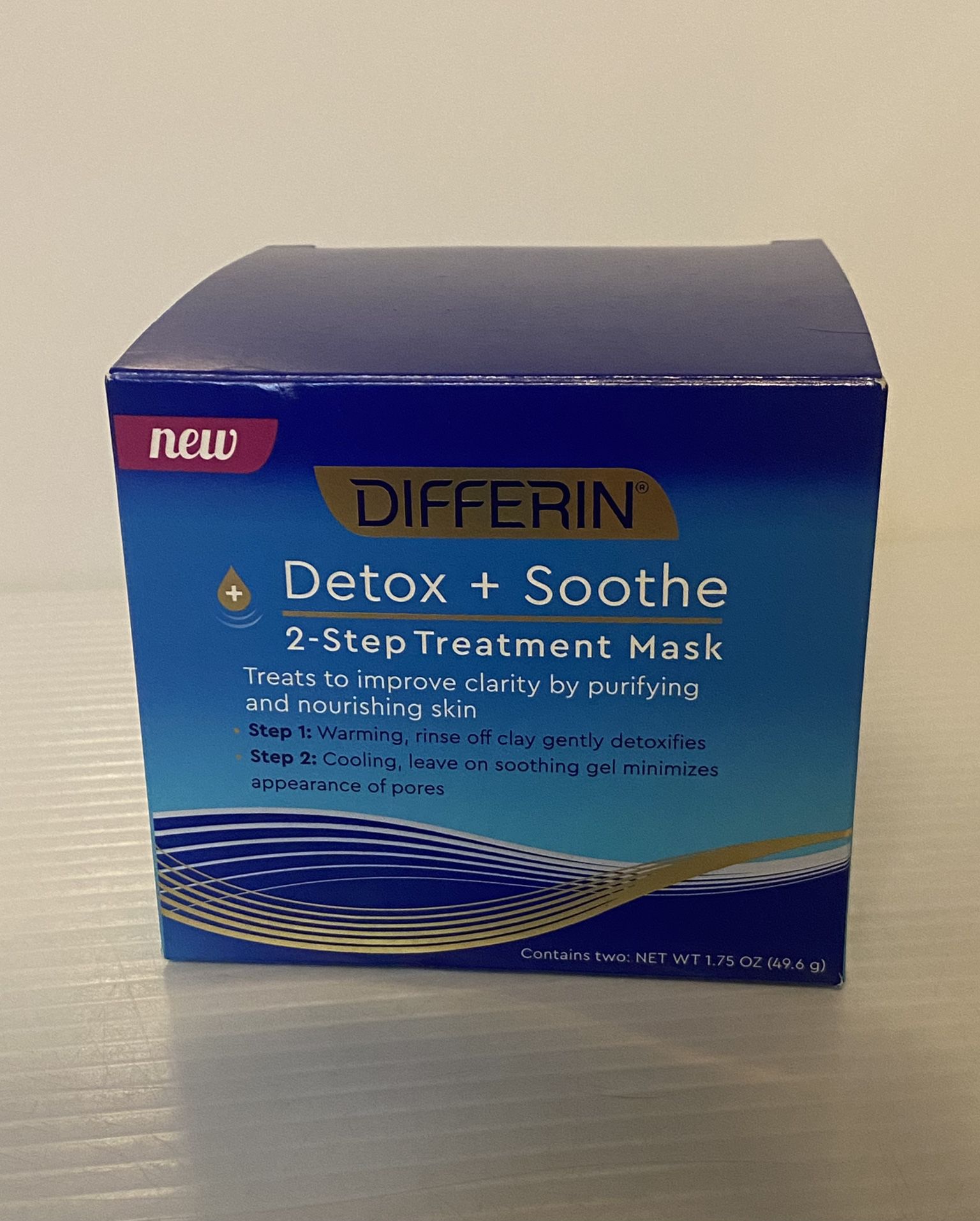 NEW DIFFERIN Detox + Soothe 2-Step Treatment Mask      17.97$ Retail 