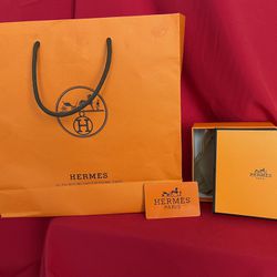 Multi-piece Hermes Bag,  Box and Card