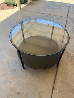 ikea glass coffee table