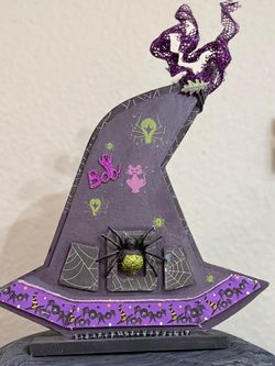 Handmade Halloween Witch Hat Tabletop Decoration