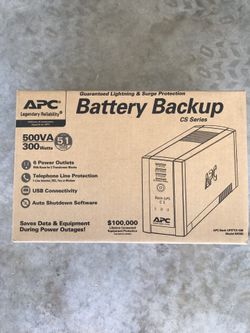 New APC BATTERY BACKUP 500va 300watts