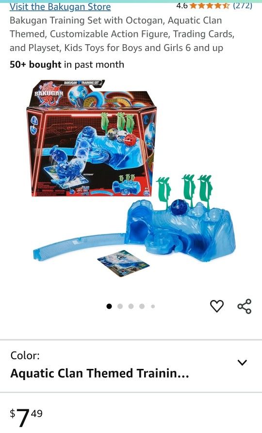 Bakugan Training Set with Octogan, Aquatic Clan Themed