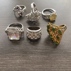 Nice mixed lot Women’s rings some marked .925 & CZ all included in one price