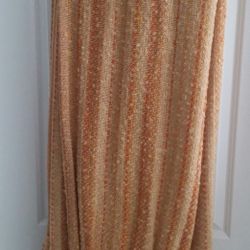 Yellow/Gold/Harvest Orange Woven Style Curtain Panels 