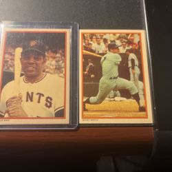 Mantle / Mays Topps 1985 Collector Series Cards