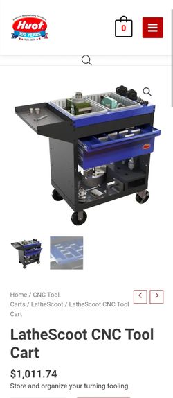 Huot 77300 LatheScoot CNC Tool Cart