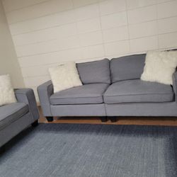 🩶✨Beautiful 2pc Sofa Set In Grey
