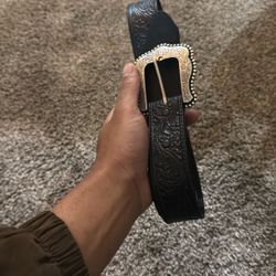 Boot Barn Western Belt / With Extra Buckle Genuine Leather