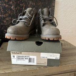 Lightly Used  Toddler Size 11 Grey Timberlands