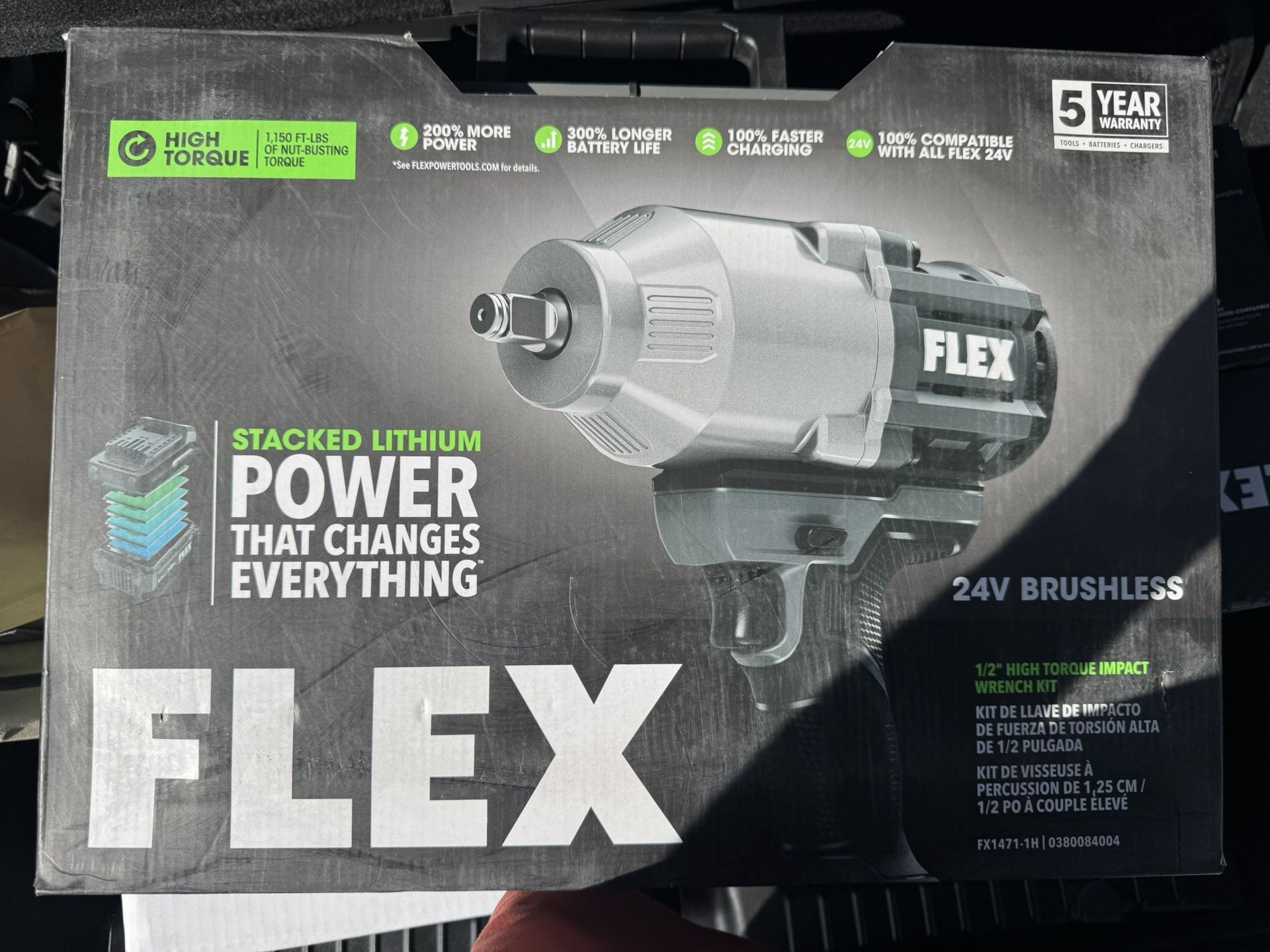 Flex Tools 1/2 Impact gun With 6ah Battery & Case BNIB