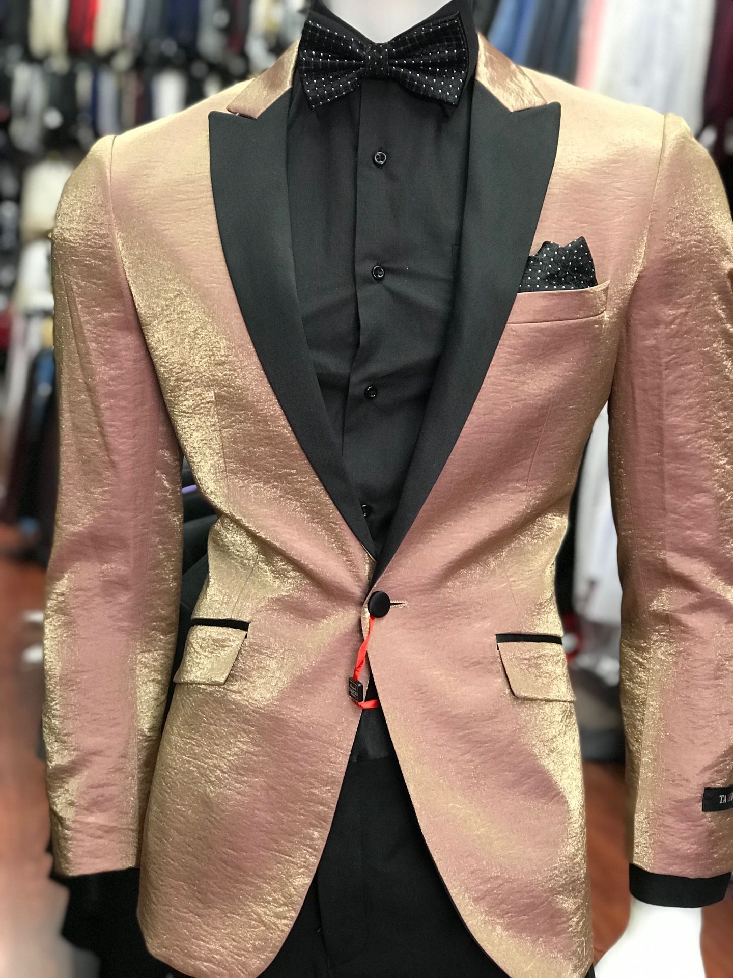 rose gold tuxedo shoes