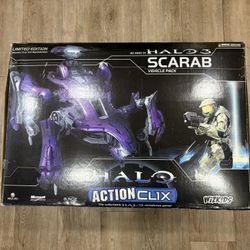 Halo 3 Scarab Vehicle Pack Action Clix 2007 Limited Edition OPEN BOX NEW 