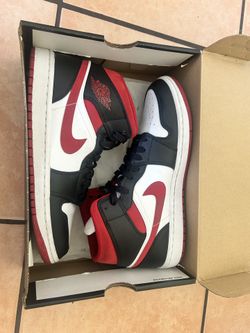 Air jordan 1 mid Black, White, Gym red