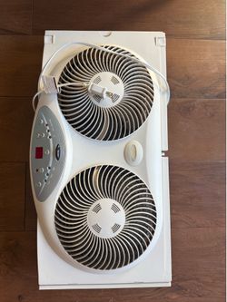 Twin Window Fan with Adjustable Speeds – $20