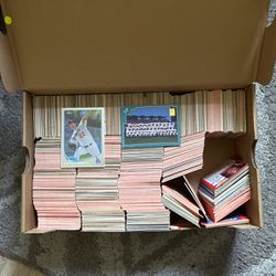 box full of baseball cards