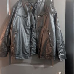 New Men's Faux Leather Jacket XL