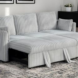 Brand New Light Grey Sectional Sofa Sleeper 