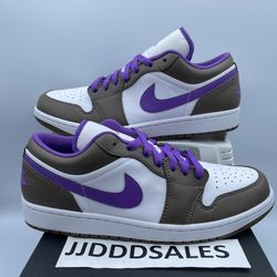 Nike Air Jordan 1 Low Shoes "Purple Mocha" Palomino Wild Berry White 553558-215 Men’s Sizes