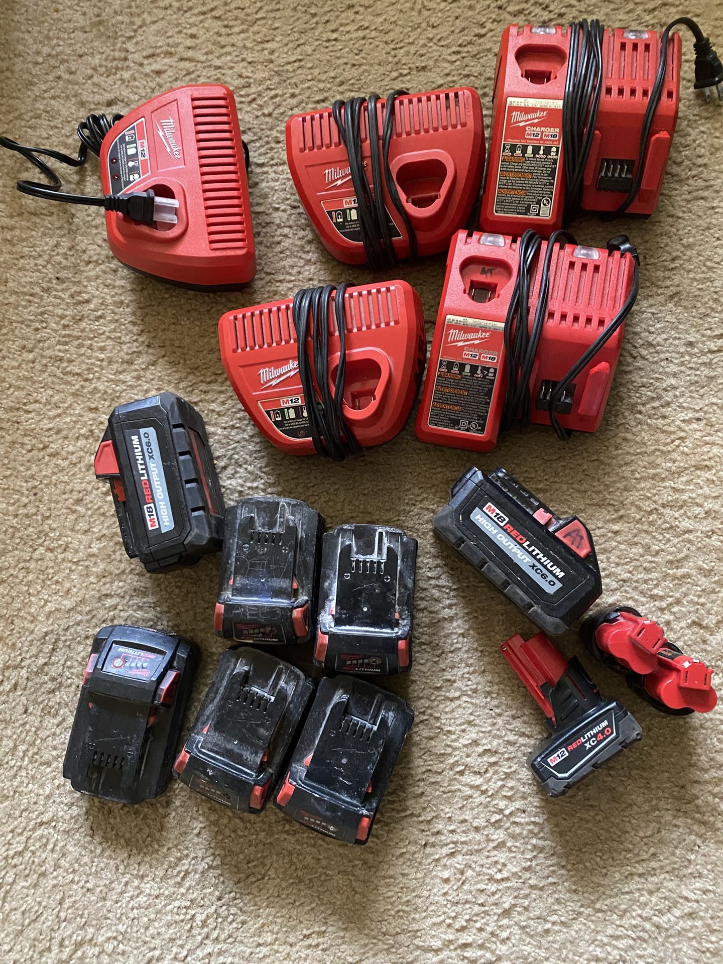 Milwaukee Batteries And Chargers 