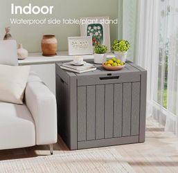 New-Outdoor Storage Box, 31 Gallon Resin Deck Boxes Outdoor Waterproof For Patio Furniture, Garden Tools, Pool Supplies, Lockable And UV Resistant (St