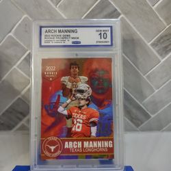 2022 ARCH MANNING  CCG 10 GEM MINT TEXAS LONGHORNS ROOKIE