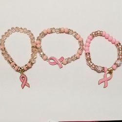 3/$30 Pink Cancer Awareness Braclet