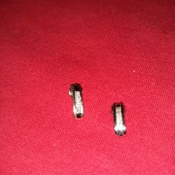 10K White Gold Baguettes Earrings