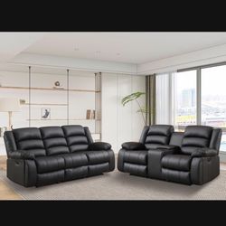 Brand New Premium Manual Leather Recliner Sofa 