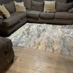 For Sale: 2-Piece L-Shaped Sectional Sofa + Oversized Chair