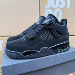 Air Jordan 4 Retro GS Black Cat 2025 IB4171-010 Size 9.5 Sneaker