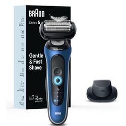 Braun Electric Shaver for Men, Series 6 6120s, Wet & Dry Shave, Turbo