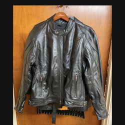 NEW #HWK Motorcycle Jacket w/Protective Armor; Sz Lg, Unisex, Black
