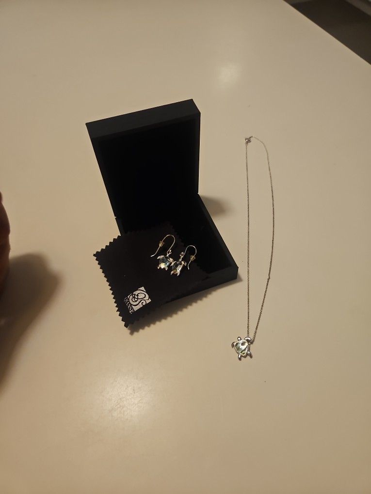 Turtle Necklace , Earing Piece