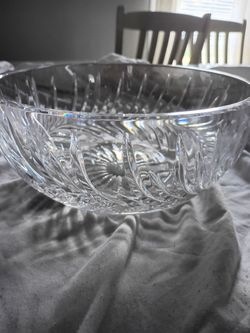 vintage crystal bowl - heavy!