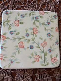 Floral Ceramic Tile Trivet