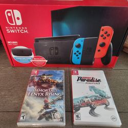 Nintendo Switch Bundle  with 2 Games + Case (Brand New)