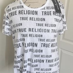 New TRUE RELIGION Printed Graphic Tee for Women Size XS