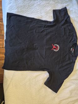 Jordan Broken Record Black and Infrared Red Graphic T-Shirt
