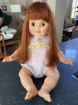 Vintage Marked 1972 Ideal Baby Crissy Doll 24”- Red Growing Hair  Works- MINT! $200 OBO