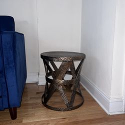 Copper Tin Side Table 