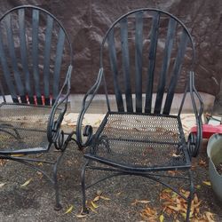 Vintage Wrought Iron Chairs