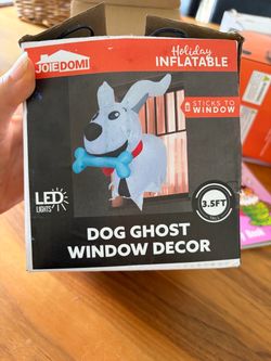 Inflatable Dog Ghost Window Decor