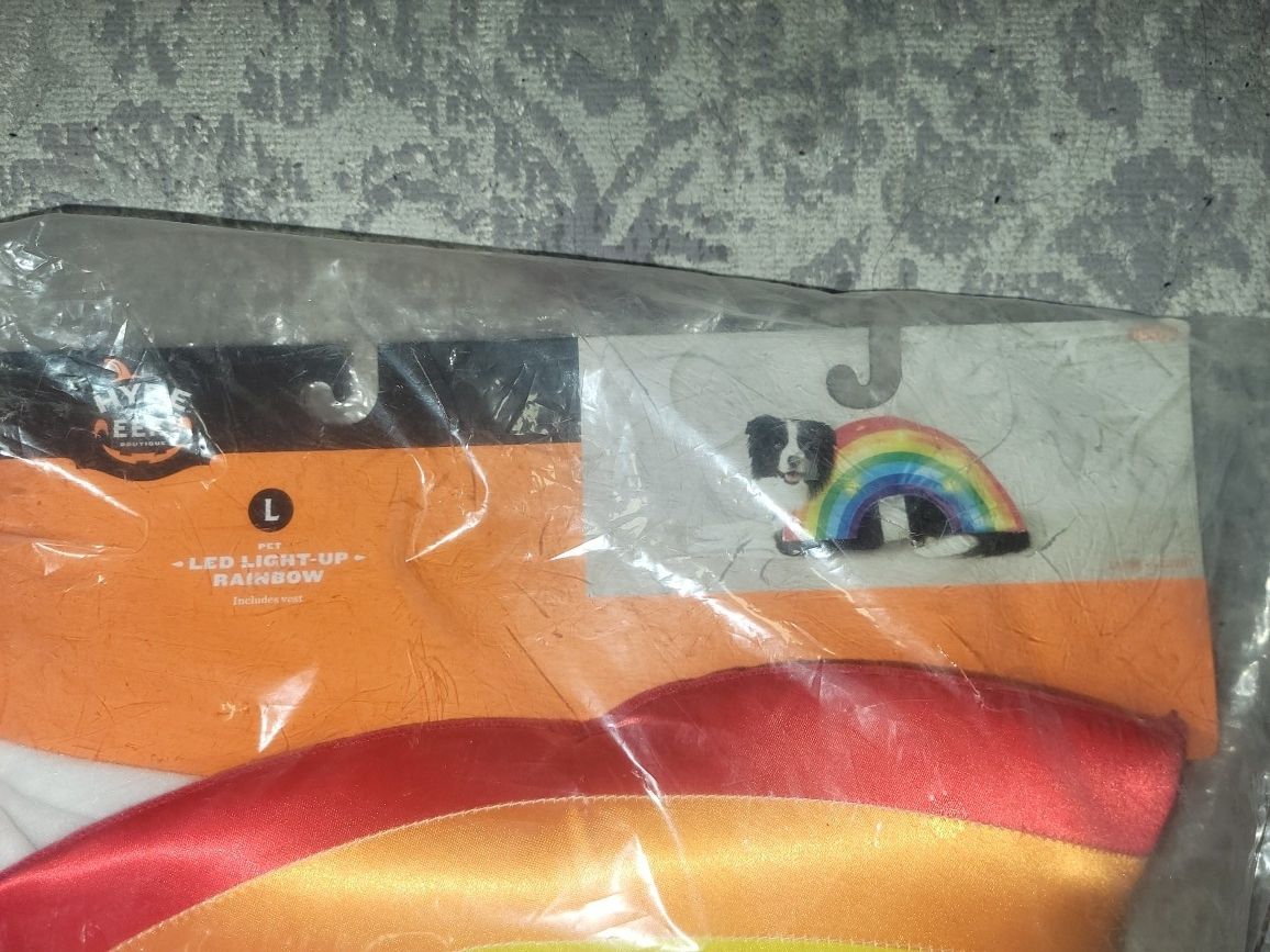Rainbow Dog Costume Size LARGE