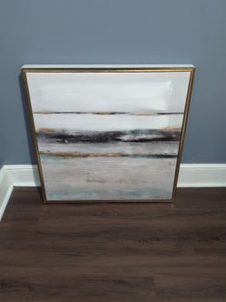 Abstract Canvas Wall Art Gold Frame