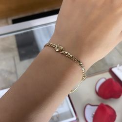 14k 3 Heart Bracelet 
