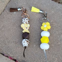 Silicone Beads Keychain 