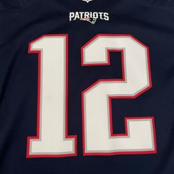 Tom Brady New England Patriots Game Jersey Stitched Navy Blue/Silver 2019